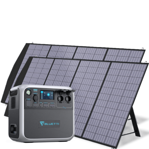 Bluetti AC200P 2000W + 2 solární panely Allpowers SP-033 – 2x 200W