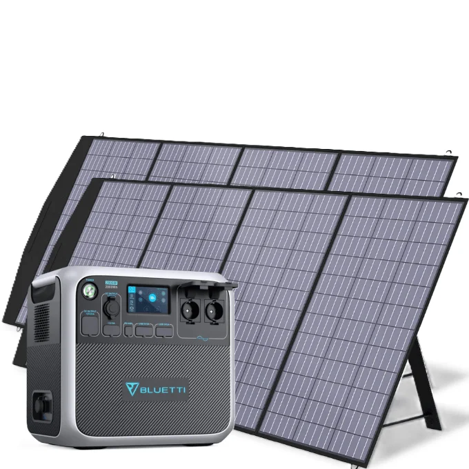 Bluetti AC200P 2000W + 2 solární panely Allpowers SP-033 – 2x 200W